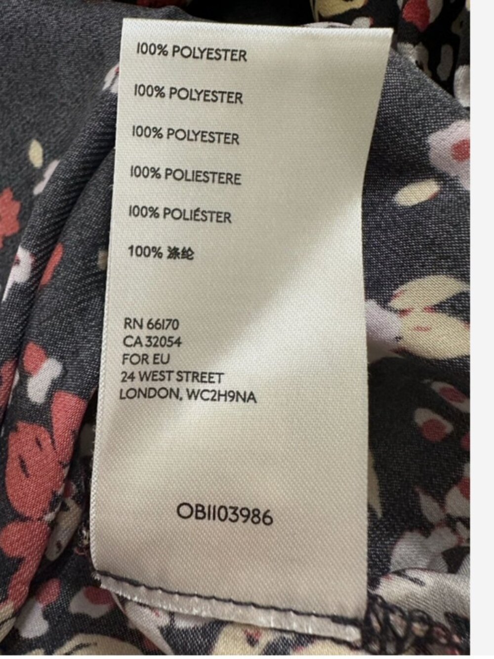 FREE PEOPLE Black Gold Floral Tie Waist Top Size Medium Run Free - Picture 10 of 10